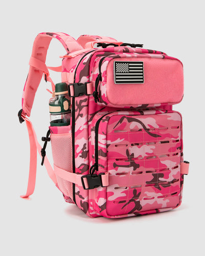 25L tactical backpack in pink camouflage