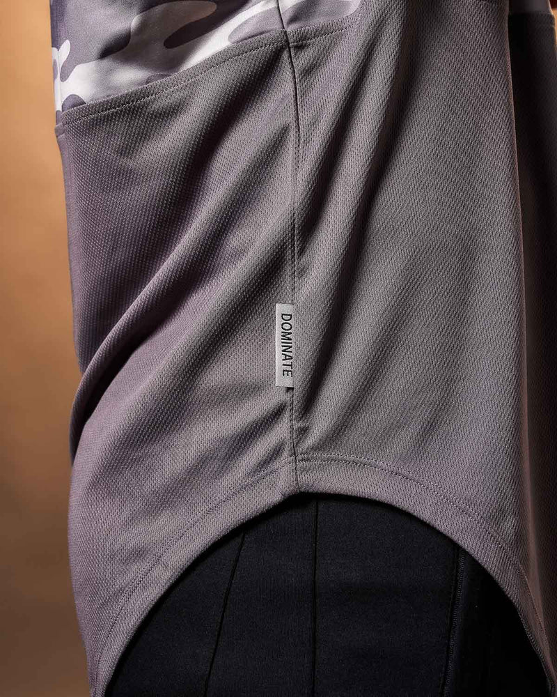Men's sleeveless hoodie in a purple Camo colorway