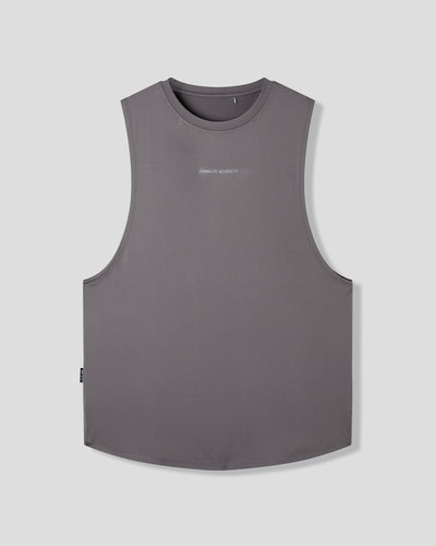 Gray sleeveless shirt on a light gray background