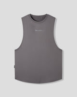 Gray sleeveless shirt on a light gray background