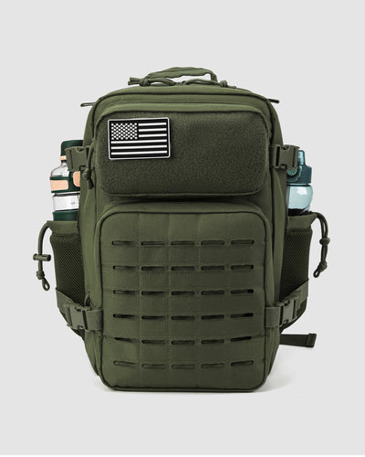 25L army green tactical backpack.