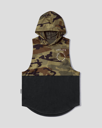 2 Panel Men's Sleeveless Hoodie