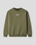 Green oversized women's crewneck with a white 'LYFTLYFE' logo on a light gray background.