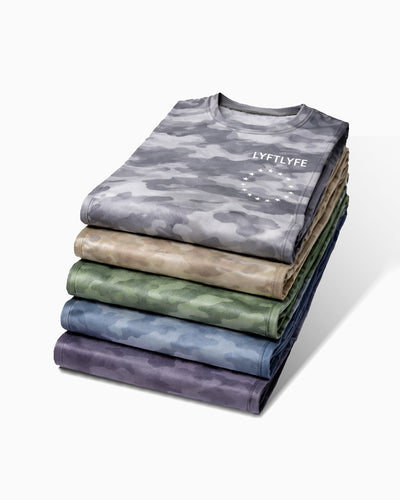 Folded men’s sleeveless training shirt 5 pack with lightweight performance fabric