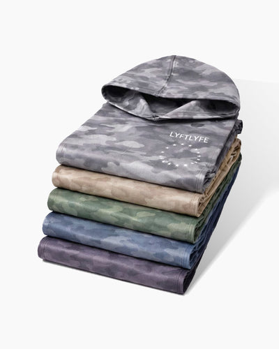 Folded men’s sleeveless training hoodie 5 pack with lightweight performance fabric