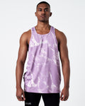 Light purple marble workout tank, LYFTLYFE branding centered on chest.
