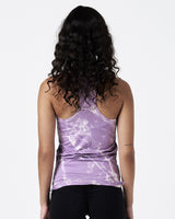 Racerback design of LYFTLYFE light purple marble tank for full range of motion.