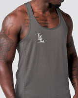Close-up of LL logo on grey Power Gym Stringer.