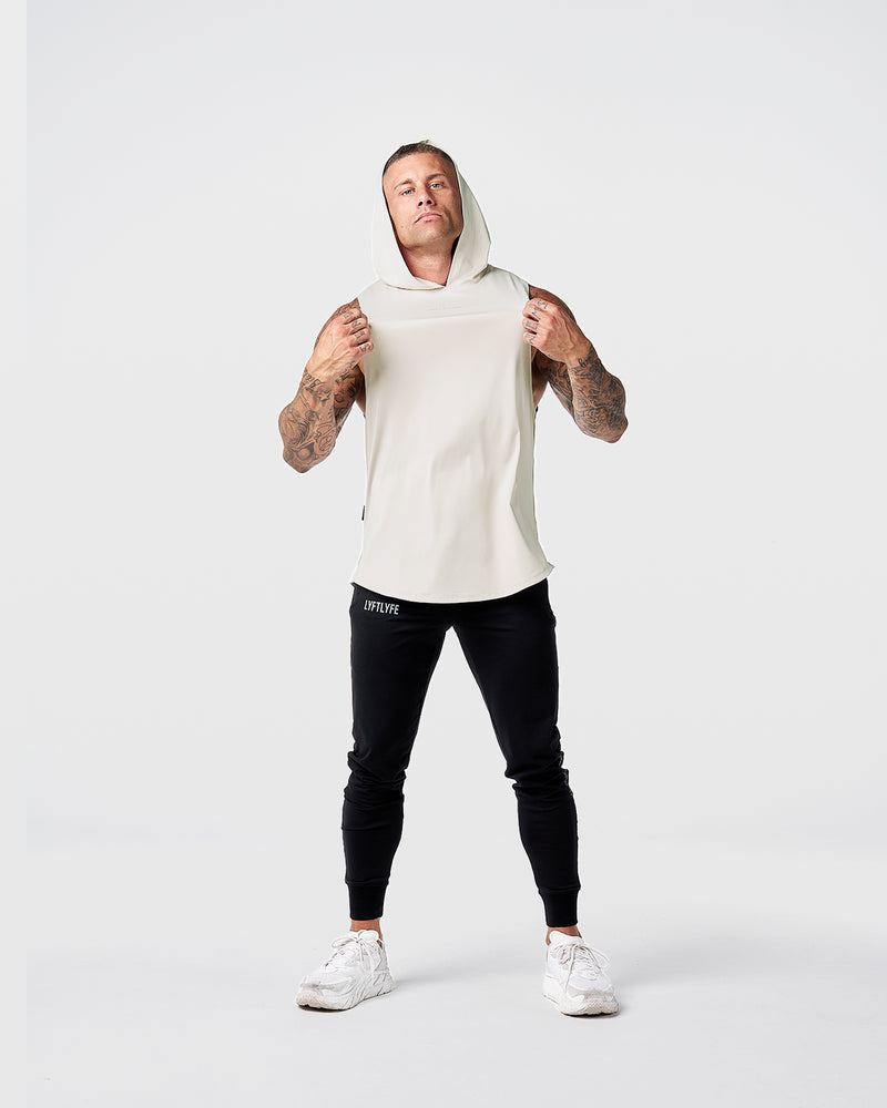 Limitless Compression Sleeveless Hoodie (White)