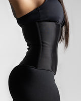 Side profile of LYFTLYFE waist trainer highlighting fit and curve.