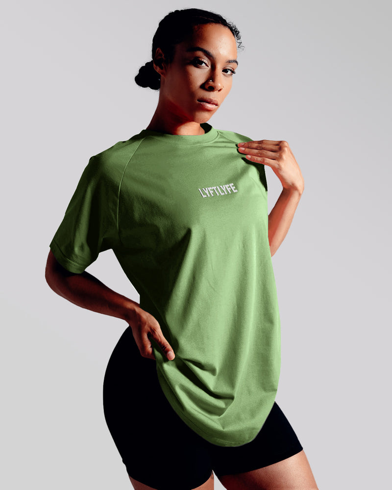 Contour Women's Oversized T-Shirt - Lime Frost - LYFTLYFE APPAREL