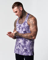 Side angle of LYFTLYFE men’s performance stringer in purple haze.