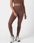 Women’s Force Leggings in brown, featuring high-waisted sculpting fit and buttery-soft finish.