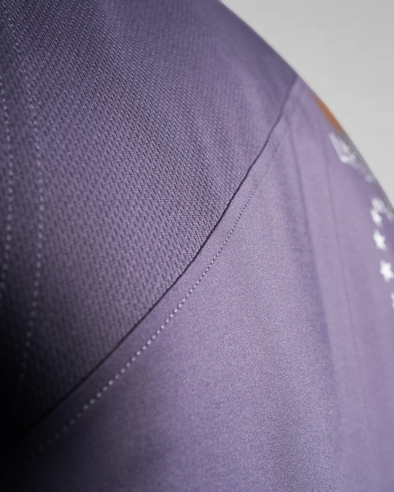 Men's sleeveless tank top in purple. 