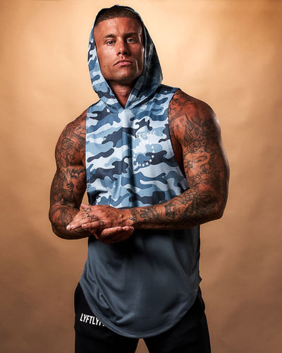 Men's Sleeveless Zip Up Hooded Workout Tank Tops Lightweight Muscle Cut Off  T Shirt Hoodie Zip-up Vests Jacket