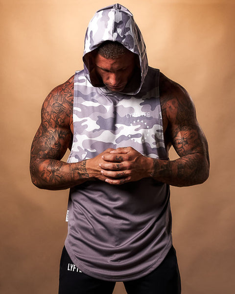 Camo hot sale sleeveless hoodie