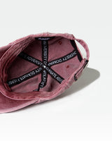LYFTLYFE prune acid wash hat inner lining highlighting craftsmanship and branding.
