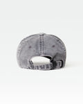 LYFTLYFE dad hat in washed grey with rear view of closure and stitched panels